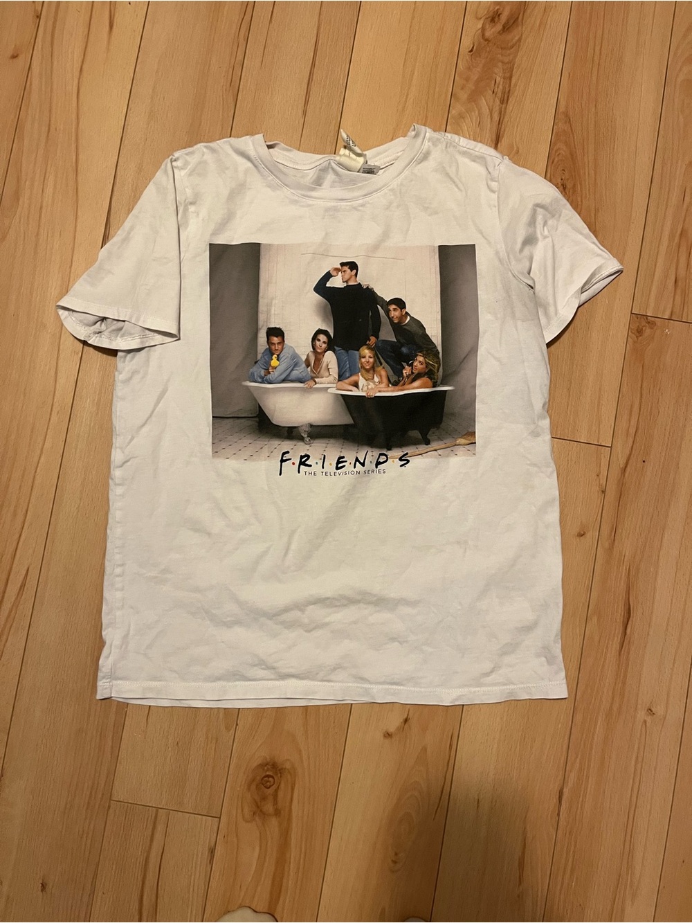 H&M White Friends Cast Graphic Tee